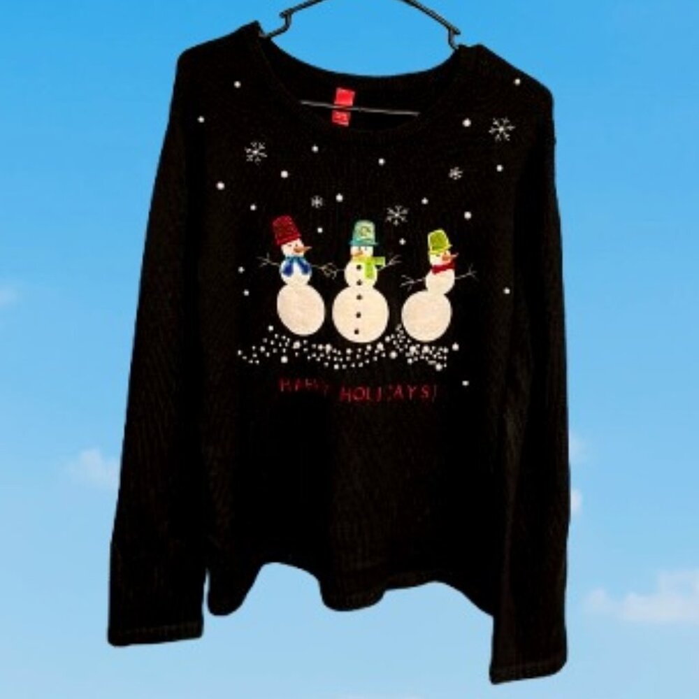 Snowman Christmas Sweater Women's Size XL
